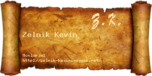 Zelnik Kevin névjegykártya